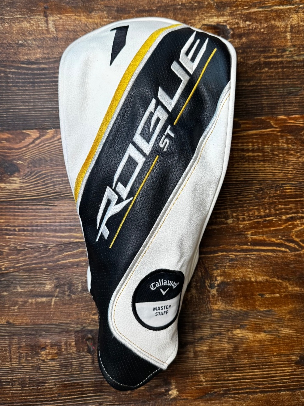 Callaway Rogue ST Driver Headcover Master Staff JC Black White Gold OEM Golf Cov